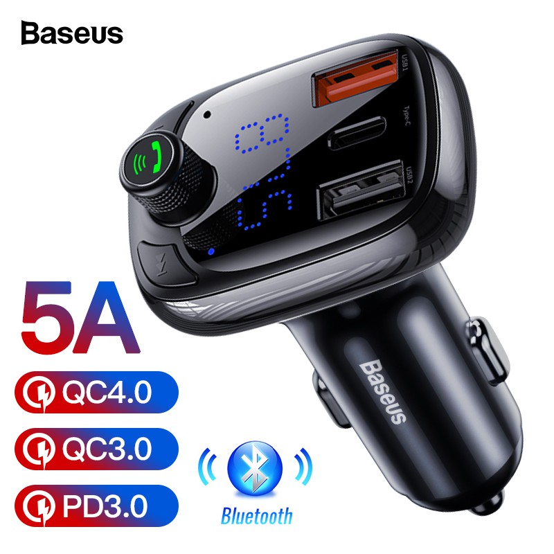 Tẩu Sạc Baseus Bluetooth 5.0 Tốc Độ Nhanh 3.0