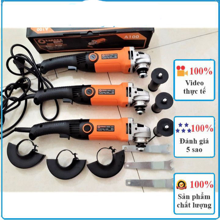 M&aacute;y M&agrave;i cầm Tay Tanaka A100 C&ocirc;ng Nghệ Nhật Bản C&ocirc;ng Suất 950w l&otilde;i đồng nguy&ecirc;n chất si&ecirc;u khỏe