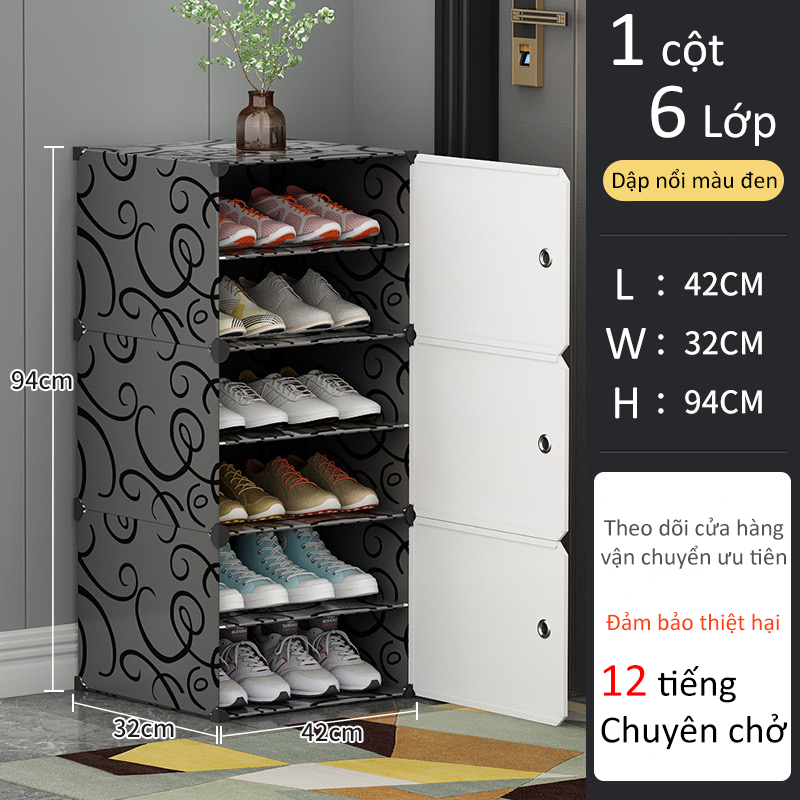 Tủ Gi&agrave;y,Kệ Gi&agrave;y Lắp Gh&eacute;p Đa Năng Hoạt h&igrave;nh Tủ nhựa PP đựng gi&agrave;y lắp gh&eacute;p Hot