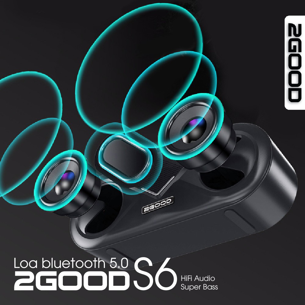 Loa Bluetooth 5.0 2GOOD S6, Extra Bass, Led Gaming 