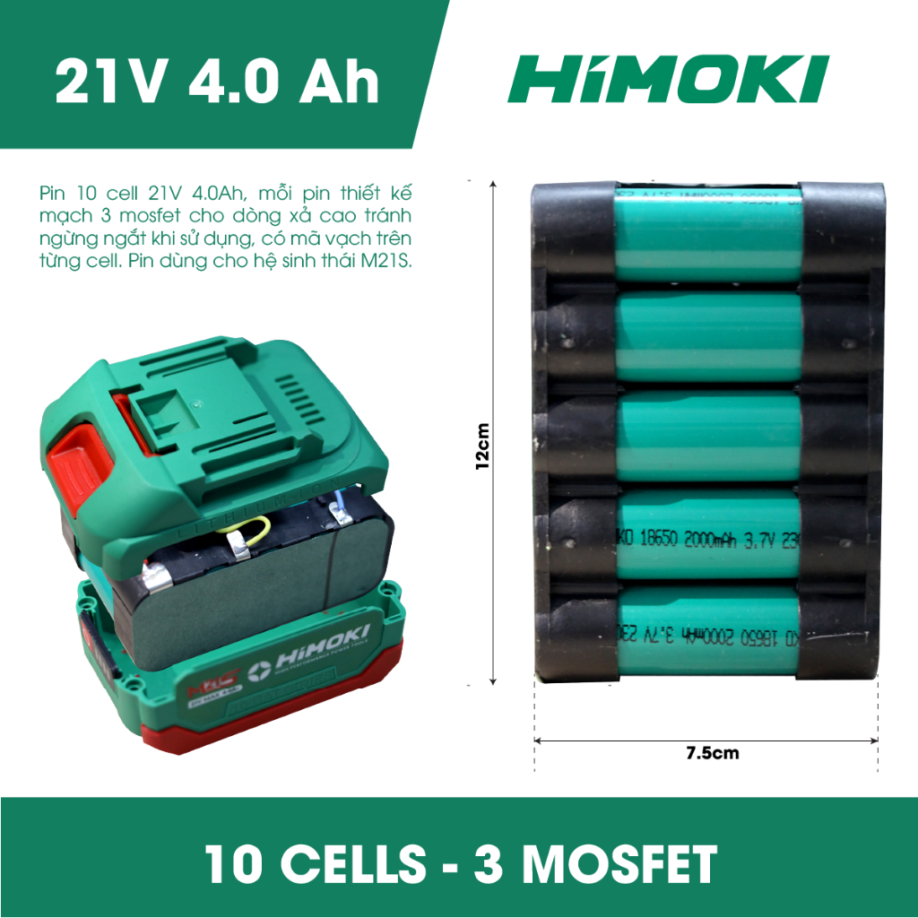 Máy rung gạch lát sàn chạy pin HIMOKI HM-RG63 Lực hút 90kg HIMOKI Hot