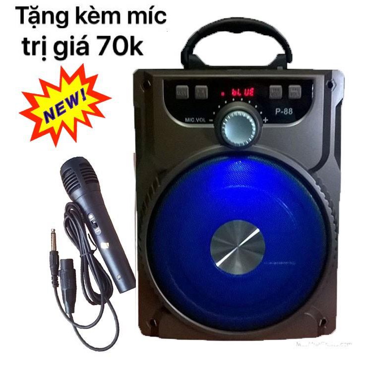 Loa Kéo Bluetooth P88 P89 - Loa Xách Tay KIOMIC Tặng Micro Hát Karaoke Cực Hay