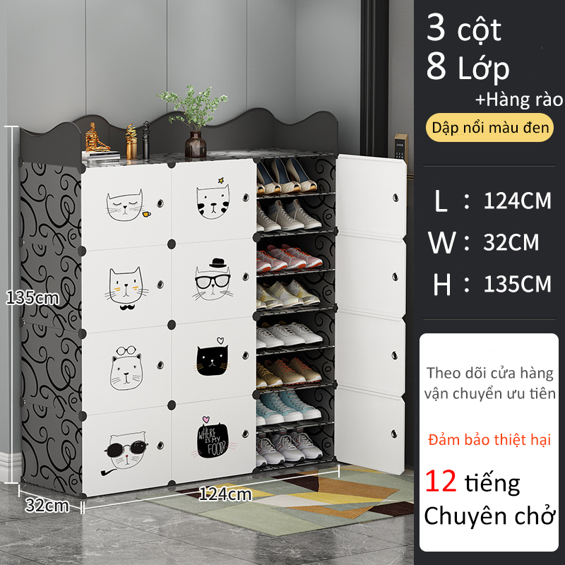 Tủ Gi&agrave;y,Kệ Gi&agrave;y Lắp Gh&eacute;p Đa Năng Hoạt h&igrave;nh Tủ nhựa PP đựng gi&agrave;y lắp gh&eacute;p Hot