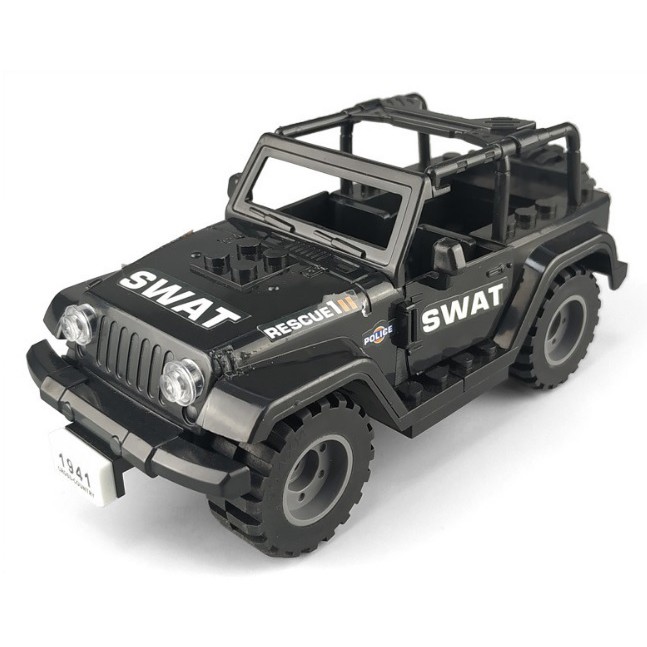 Bộ Lego Lắp R&aacute;p M&ocirc; H&igrave;nh 12 Nh&acirc;n Vật Military Police v&agrave; 1 &Ocirc; T&ocirc; SWAT