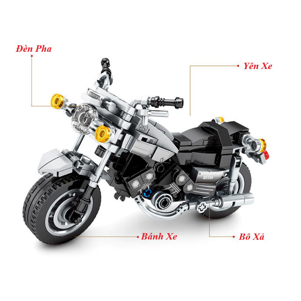 BỘ ĐỒ CHƠI XẾP H&Igrave;NH LEGO OTO, Lego Xe M&aacute;y - Cho Trẻ Ph&aacute;t Triển Tư Duy 300 CHI TIẾT