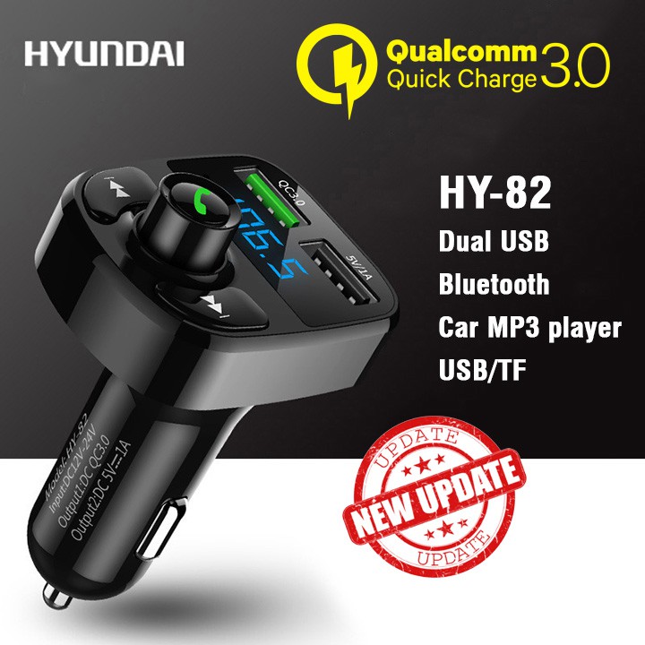 Tẩu Sạc Nhanh Hyundai HY-82 Bluetooth Nghe Nhạc 