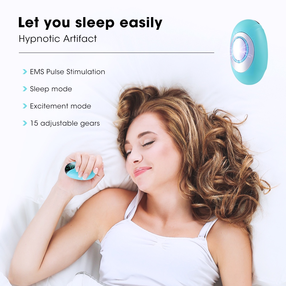 Dụng cụ hỗ trợ giấc ngủ cầm tay Mini 15 Tốc Độ Có Đèn LED Sạc USB Giúp Giấc Ngủ Ngon 