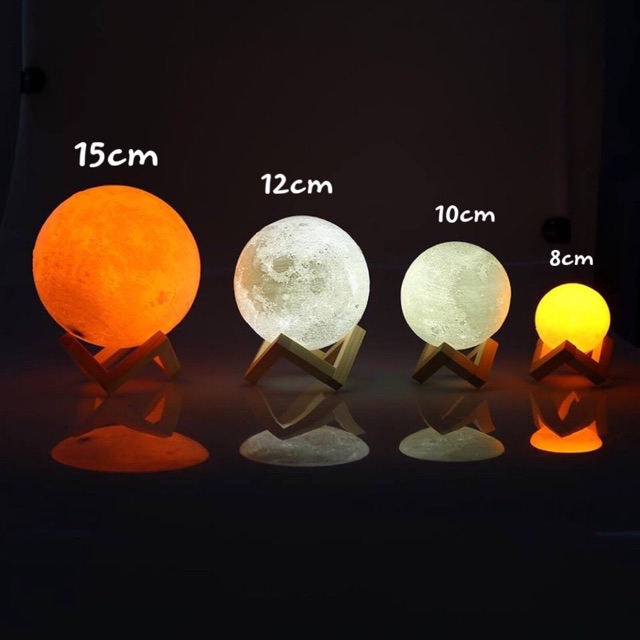 Đèn Ngủ Mặt Trăng size 12cm 15 cm 18cm có điều khiển 