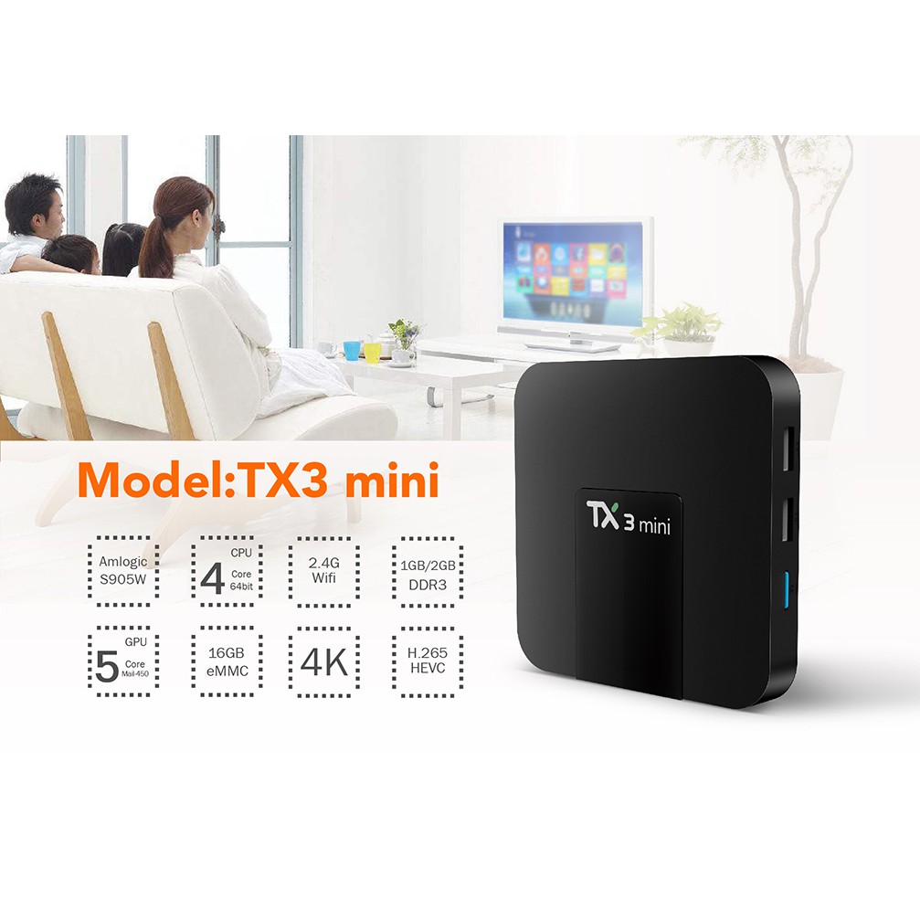 Android Tivi Box TX3 mini - 2G Ram và 16G bộ nhớ, Bluetooth, AndroidTV 9, MyK+  Cao Cấp 