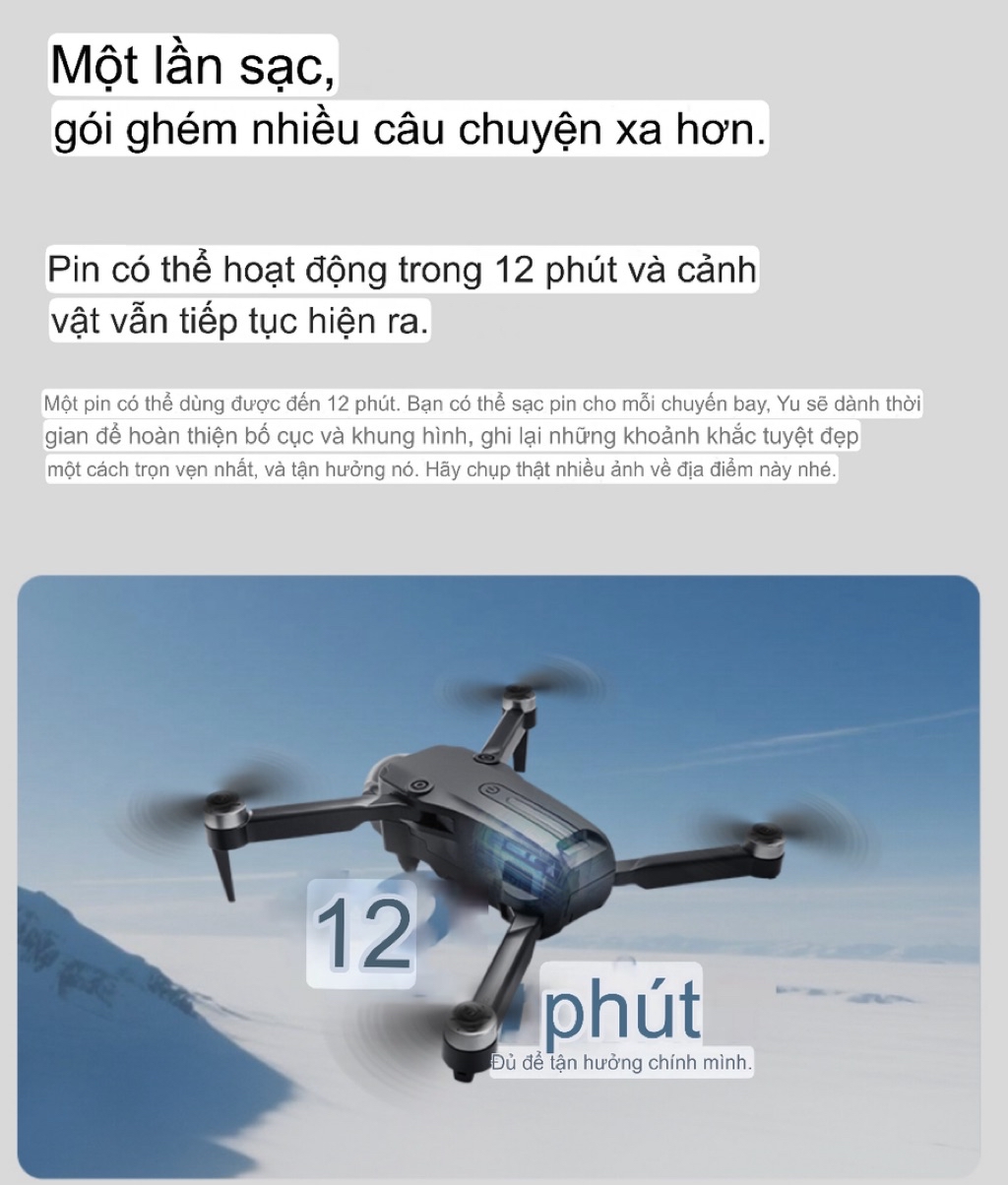 Flycam i5 Pro động cơ không chổi than , camera to , có 2 camera Hot