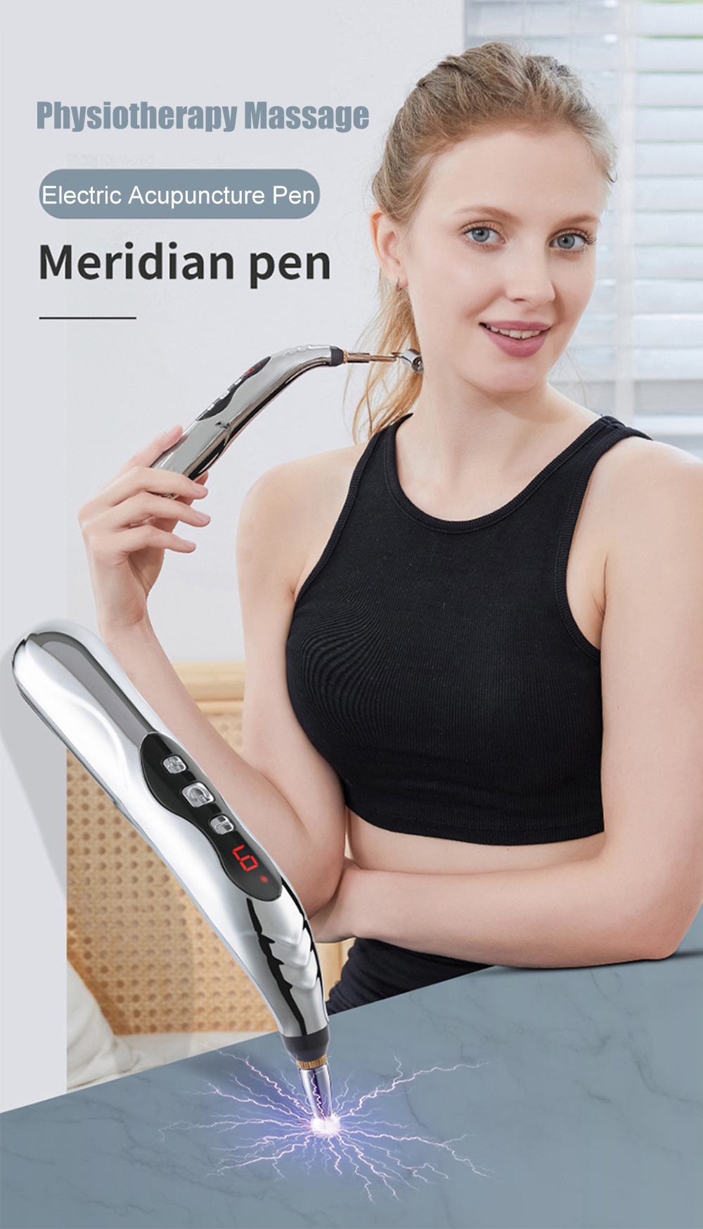 B&uacute;t d&ograve; huyệt xung điện trị liệu , b&uacute;t ch&acirc;m cứu 5 ĐẦU Chăm s&oacute;c sức khỏe, giảm đau nhức hiệu quả tại nh&agrave; Cao Cấp