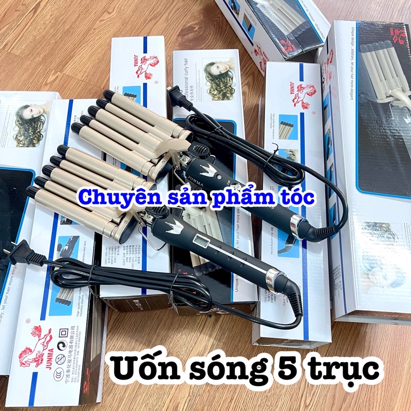 M&aacute;y uốn t&oacute;c 5 trục F15 H&agrave;n Quốc - Điều chỉnh nhiệt độ 80-210 độ C, m&agrave;n h&igrave;nh hiển thị, thiết kế 5 ống tạo s&oacute;ng Hot