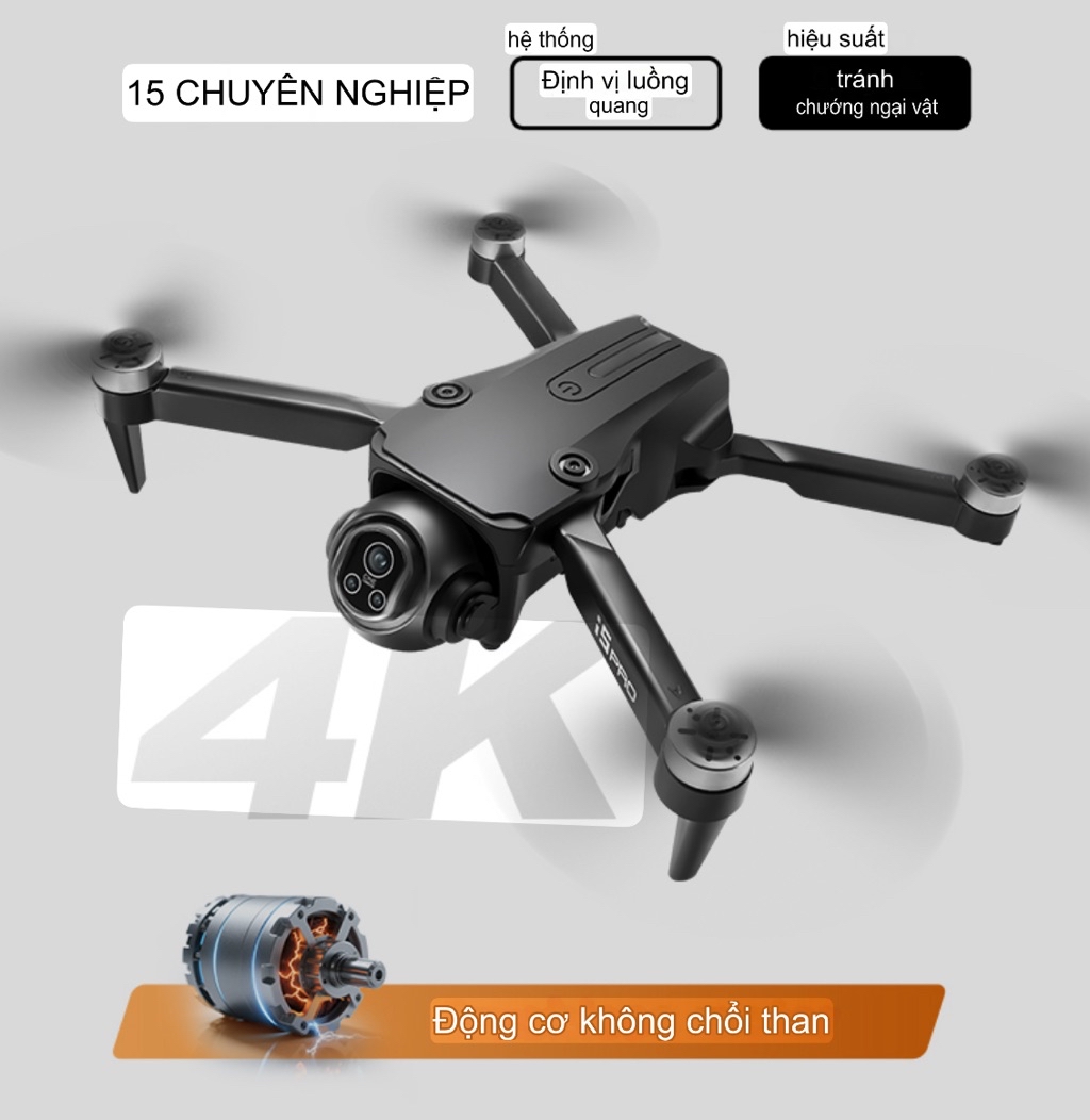 Flycam i5 Pro động cơ không chổi than , camera to , có 2 camera Hot
