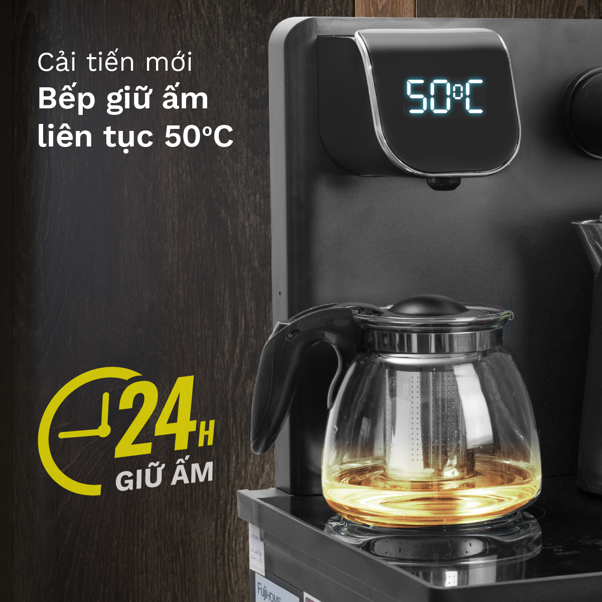 C&acirc;y nước B&agrave;n pha Tr&agrave;, Cafe n&oacute;ng lạnh FUJIHOME, c&acirc;y nước n&oacute;ng lạnh b&igrave;nh h&uacute;t &acirc;m dispenser water Hot