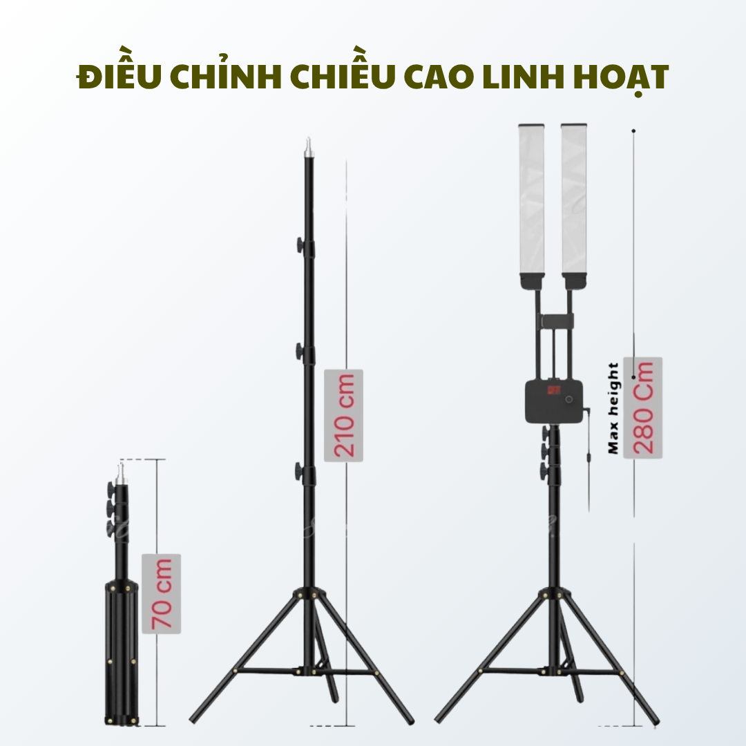 Đ&egrave;n 2 R&acirc;u Trợ S&aacute;ng Spa HULAKO Trợ S&aacute;ng Livestream, Phun Xăm, Spa, Điểu Chỉnh 3 M&agrave;u S&aacute;ng, 2 nh&aacute;nh linh hoạt, ch&acirc;n cao cấp Hot