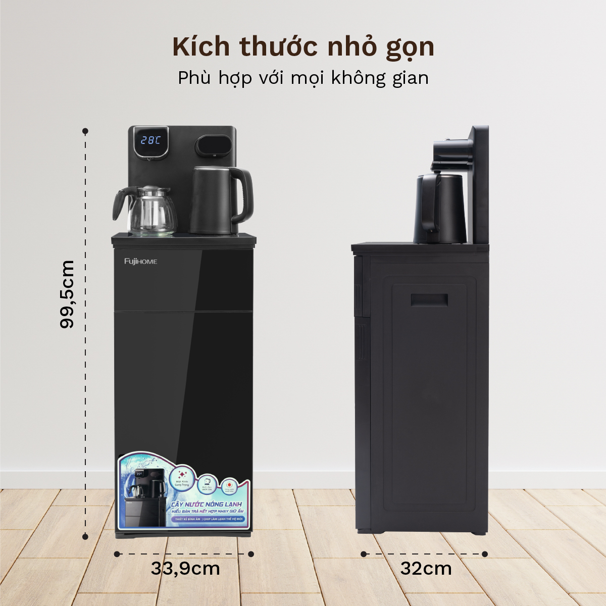 C&acirc;y nước B&agrave;n pha Tr&agrave;, Cafe n&oacute;ng lạnh FUJIHOME, c&acirc;y nước n&oacute;ng lạnh b&igrave;nh h&uacute;t &acirc;m dispenser water Hot