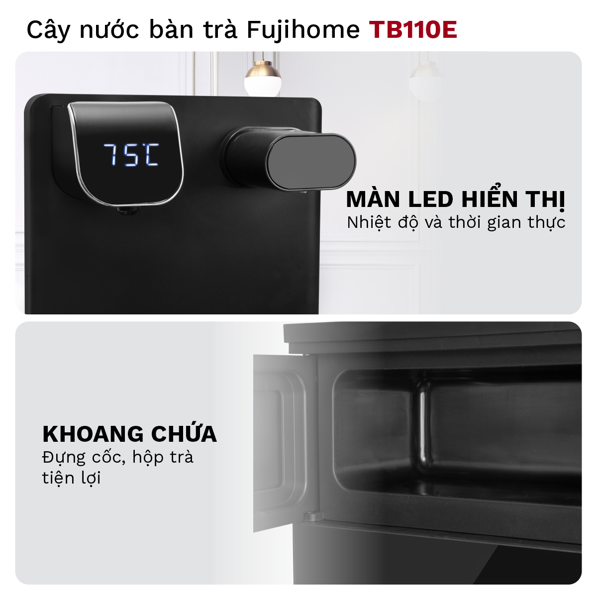 C&acirc;y nước B&agrave;n pha Tr&agrave;, Cafe n&oacute;ng lạnh FUJIHOME, c&acirc;y nước n&oacute;ng lạnh b&igrave;nh h&uacute;t &acirc;m dispenser water Hot