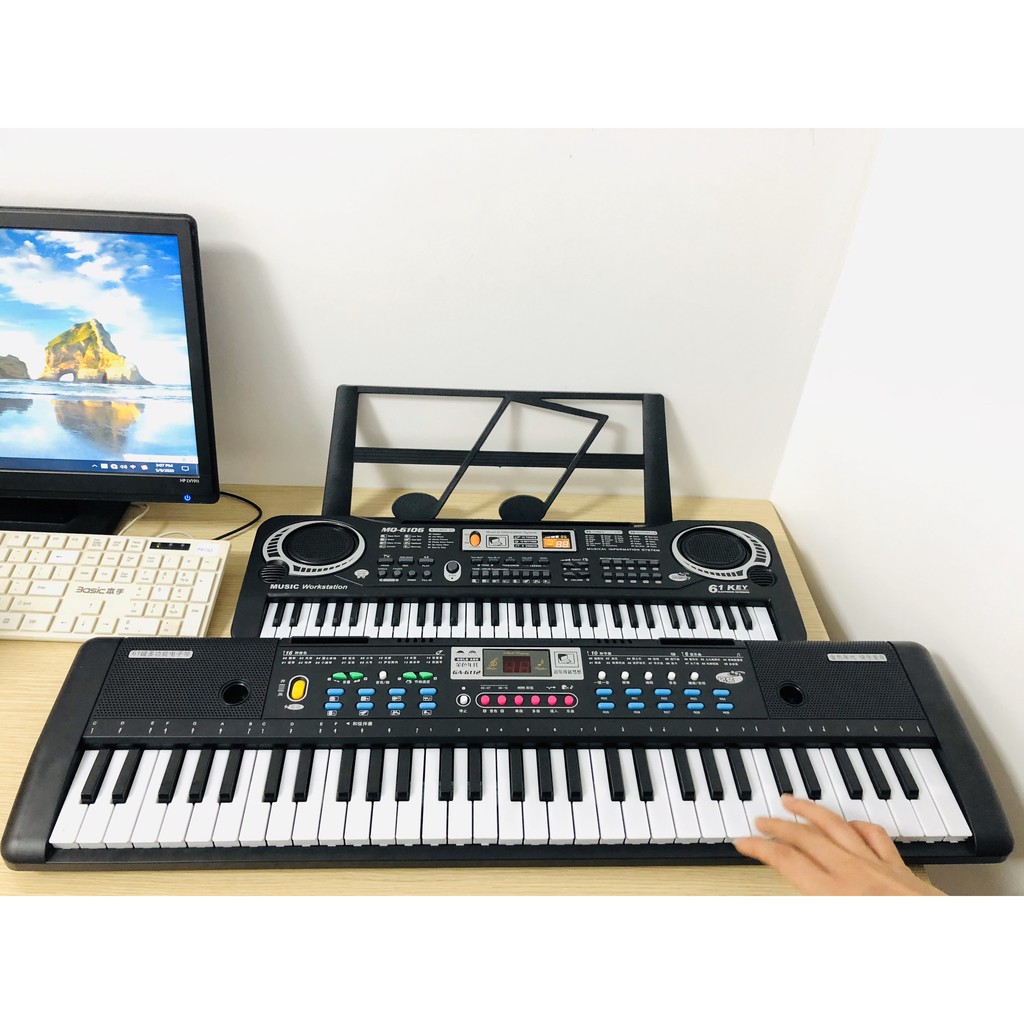 Đàn Organ Đàn Piano cho bé 61 phím Keyboard tặng kèm míc