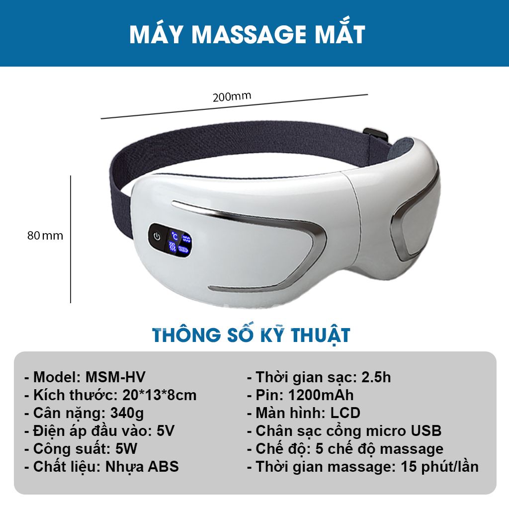 Máy Massagemắt Takara MSM01 Chườn Nóng Giúp Thư Giãn Giảm Đau Mỏi Hot