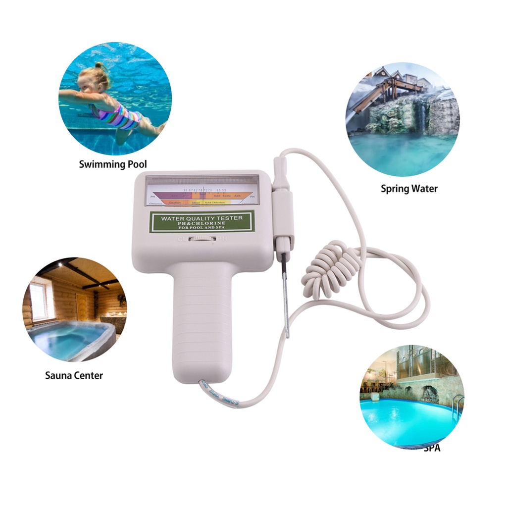 Thiết bị kiểm tra chất lượng nước hồ bơi hỗ trợ đo pH / đo clo tiện dụng