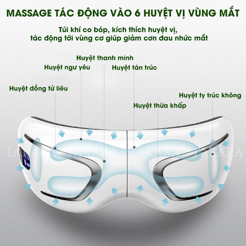 Máy Massagemắt Takara MSM01 Chườn Nóng Giúp Thư Giãn Giảm Đau Mỏi Hot