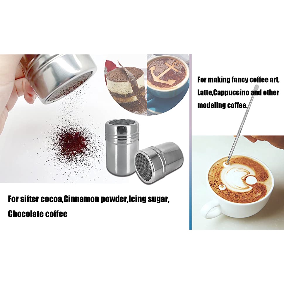 Cốc đánh tạo bọt cà phê NEOUZA 350ml 600ml + ống bơm kim cho máy pha cà phê chuyên dụng
