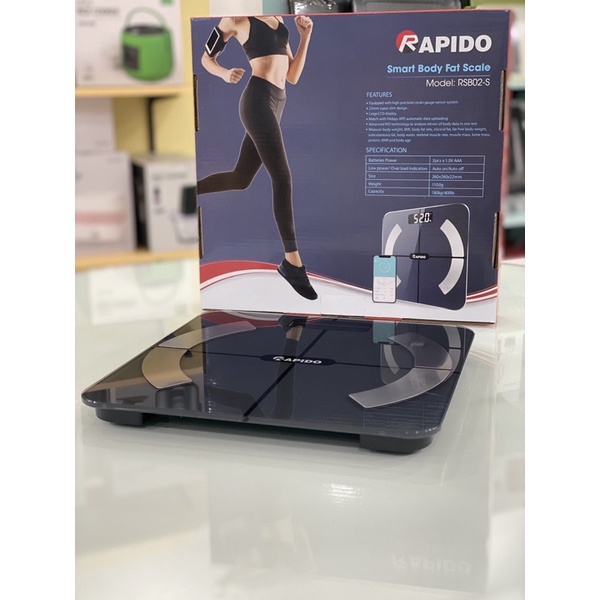 Cân sức khỏe thông minh Rapido RSB02-S (Có bluetooth) Hot