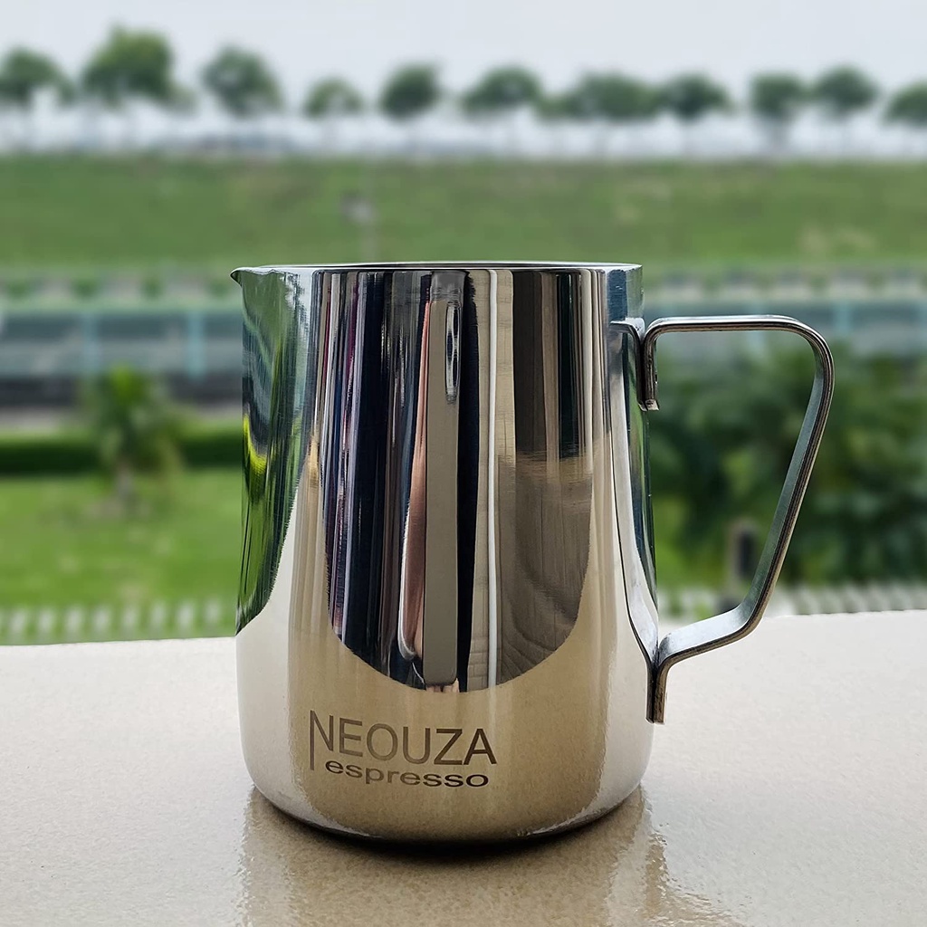 Cốc đánh tạo bọt cà phê NEOUZA 350ml 600ml + ống bơm kim cho máy pha cà phê chuyên dụng