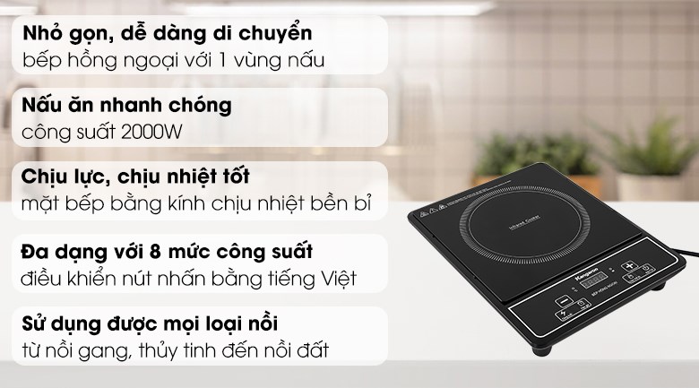 Bếp hồng ngoại đơn Kangaroo KG20IFP1 Hot