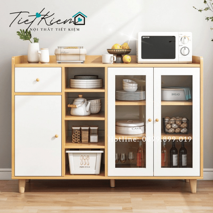Tủ kệ bếp đẹp th&ocirc;ng minh B01999 CAO CẤP