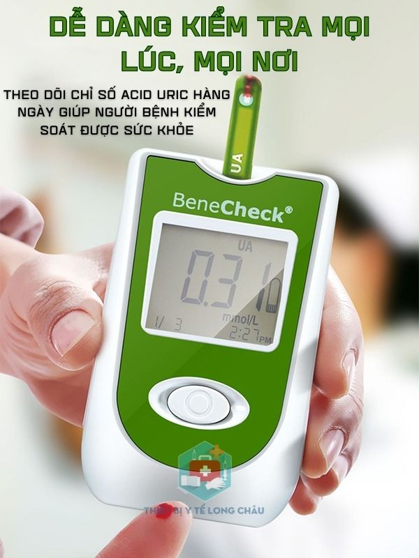 M&aacute;y Đo Acid Uric BeneCheck - Giải ph&aacute;p ti&ecirc;n tiến đo lường sức khỏe cho cả gia đ&igrave;nh
