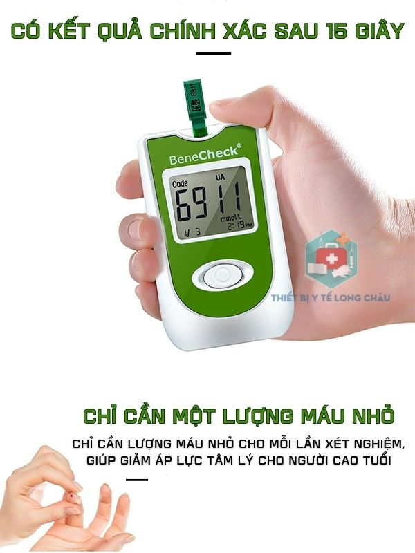 M&aacute;y Đo Acid Uric BeneCheck - Giải ph&aacute;p ti&ecirc;n tiến đo lường sức khỏe cho cả gia đ&igrave;nh
