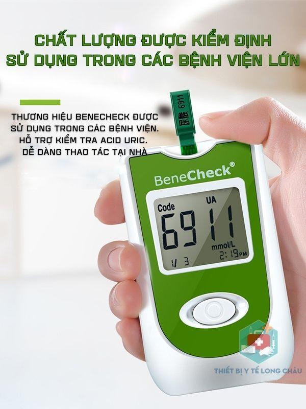 M&aacute;y Đo Acid Uric BeneCheck - Giải ph&aacute;p ti&ecirc;n tiến đo lường sức khỏe cho cả gia đ&igrave;nh