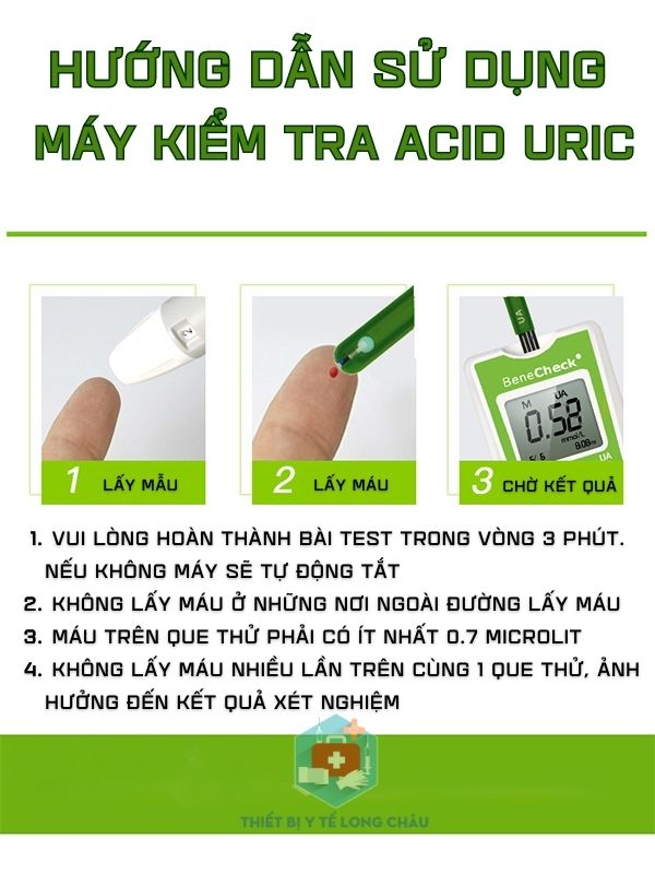 M&aacute;y Đo Acid Uric BeneCheck - Giải ph&aacute;p ti&ecirc;n tiến đo lường sức khỏe cho cả gia đ&igrave;nh