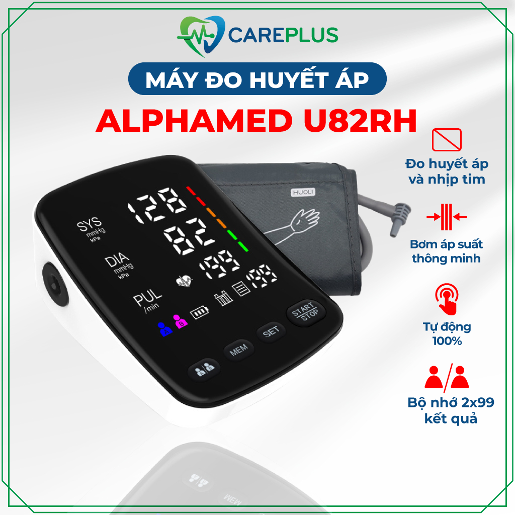 M&aacute;y Đo Huyết &Aacute;p Bắp Tay Tự Động ALPHAMED U82RH: Đo nhanh, chính xác và dễ sử dụng, sạc USB tiện lợi hot
