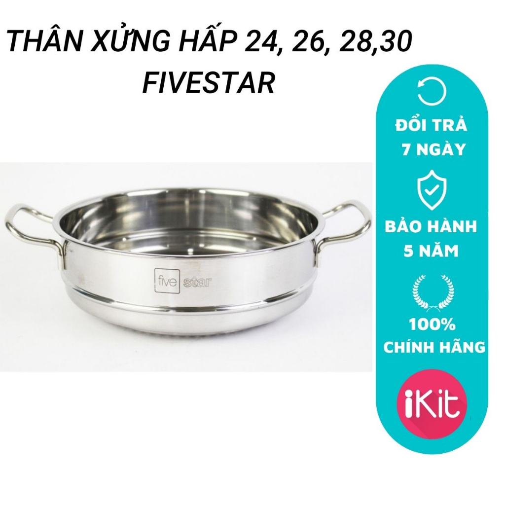 ửng hấp inox Fivestar. Inox 430 chắc chắn. Bảo h&agrave;nh ch&iacute;nh h&atilde;ng 5 năm Cao Cấp
