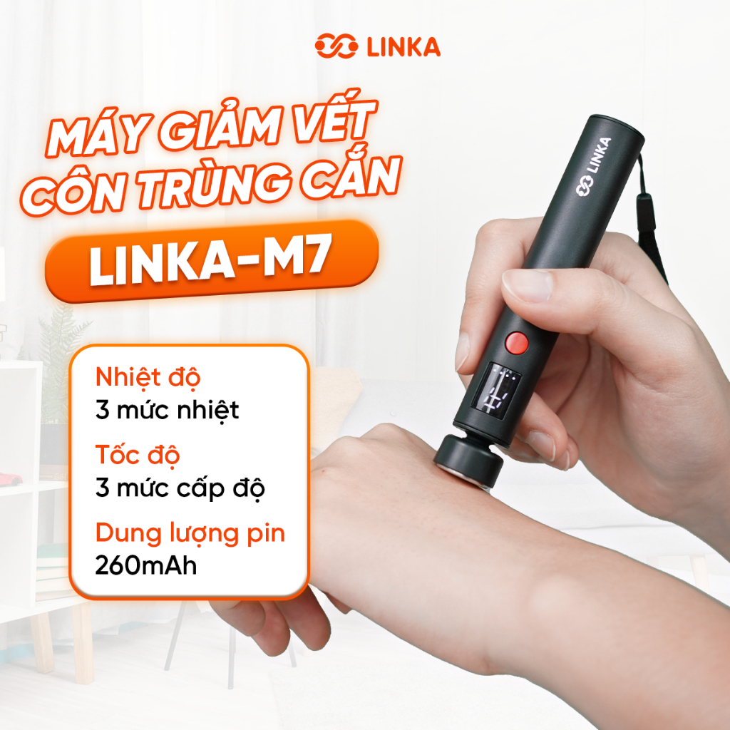 M&aacute;y L&agrave;m Dịu Ngứa Vết C&ocirc;n Tr&ugrave;ng Đốt LINKA M7 HOT