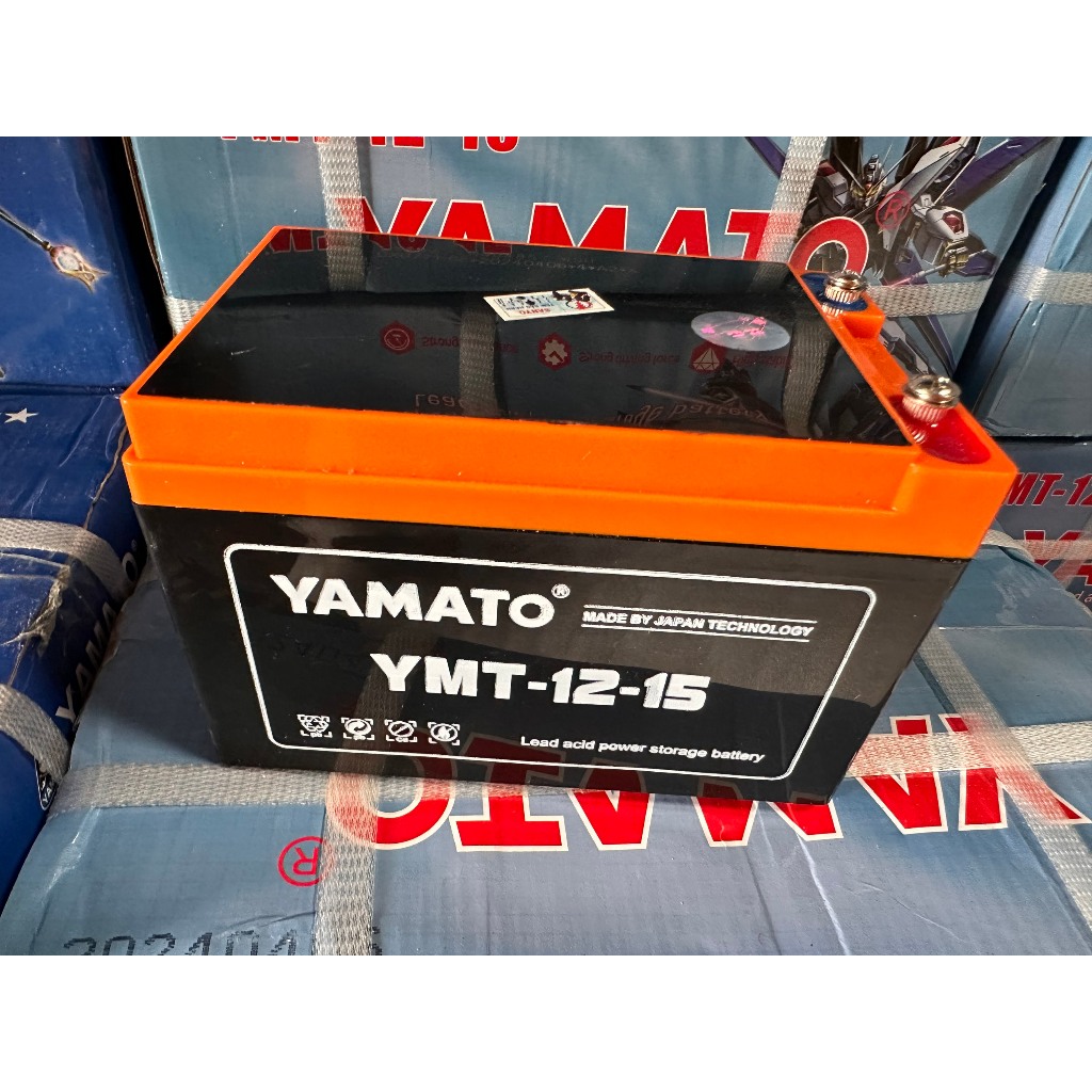 Ắc quy xe đạp điện 12V 15Ah Yamato 6-dzf-14,6fm-14,YMT-12-15 d&ugrave;ng cho xe nijia, giant, honda, yamaha, hkbike, 133m Cao Cấp