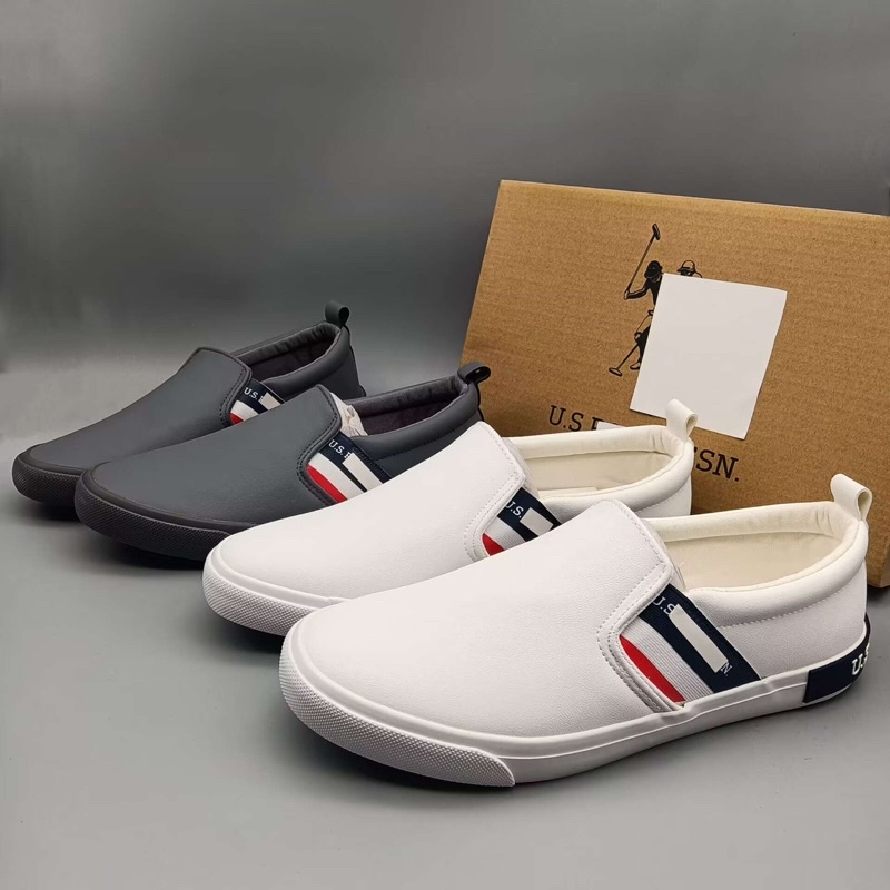 Gi&agrave;y lười nam da Pu cao cấp 