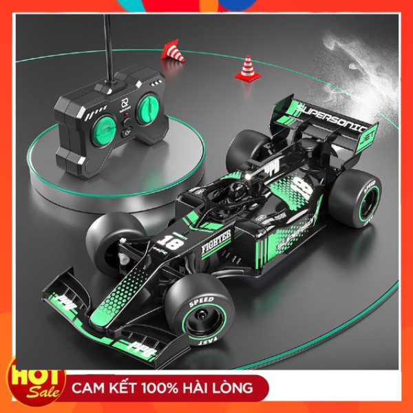 Xe Đua F1 Chạy Tốc Độ Nhanh Phun Kh&oacute;i, Sử Dụng Pin Sạc, Shop Tặng K&egrave;m Đầy Đủ Hot