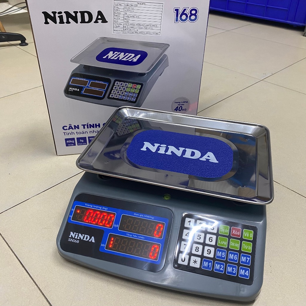 C&acirc;n điện tử t&iacute;nh gi&aacute; tiền NiNDA c&acirc;n tối đa 40kg/5g b&aacute;n h&agrave;ng si&ecirc;u thị, tạp h&oacute;a CAO CẤP