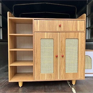 Tủ Gi&agrave;y Gỗ  2 C&aacute;nh M&acirc;y C&oacute; Ngăn Để Đồ Hiện Đại Th&ocirc;ng Minh Cao Cấp