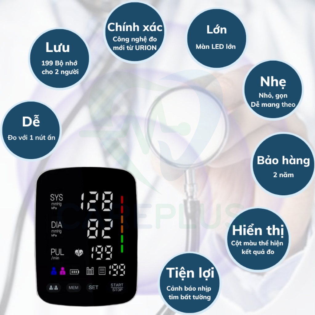 M&aacute;y Đo Huyết &Aacute;p Bắp Tay Tự Động ALPHAMED U82RH: Đo nhanh, chính xác và dễ sử dụng, sạc USB tiện lợi hot