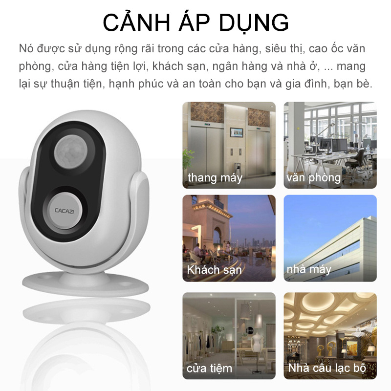 Chu&ocirc;ng b&aacute;o kh&aacute;ch hồng ngoại kh&ocirc;ng d&acirc;y Hot