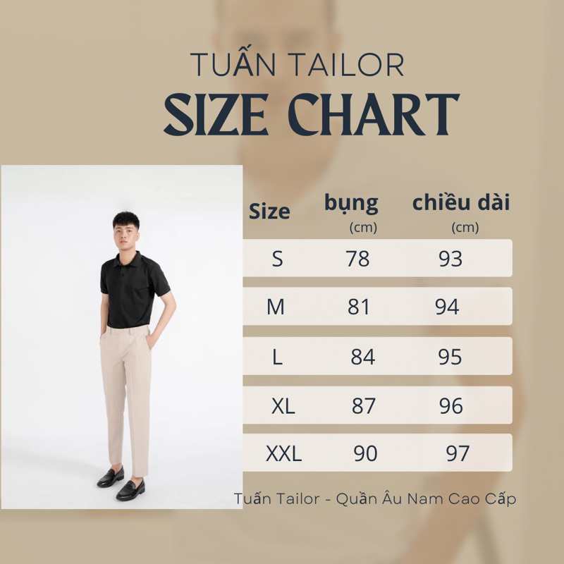 Quần &Acirc;u Nam , Quần T&acirc;y Nam Tăng Cạp Chun C&oacute; Thể Điều Chỉnh Từ 2-3cm Chất Đẹp