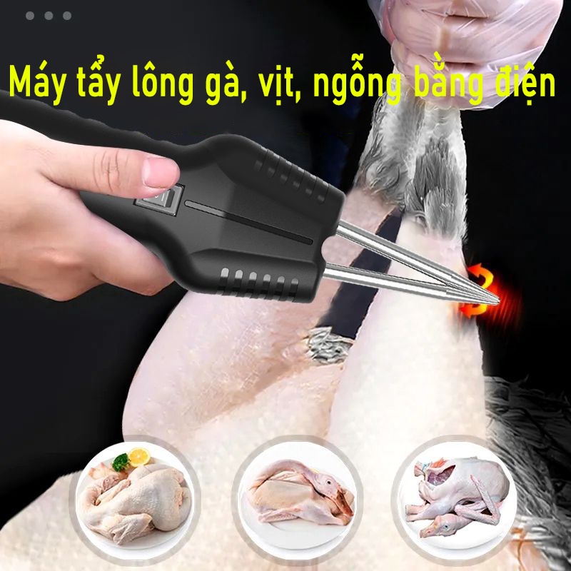 M&aacute;y nhổ l&ocirc;ng măng vịt cầm tay  chạy điện g&agrave; tay nhổ ngỗng ho&agrave;n to&agrave;n tự động Hot
