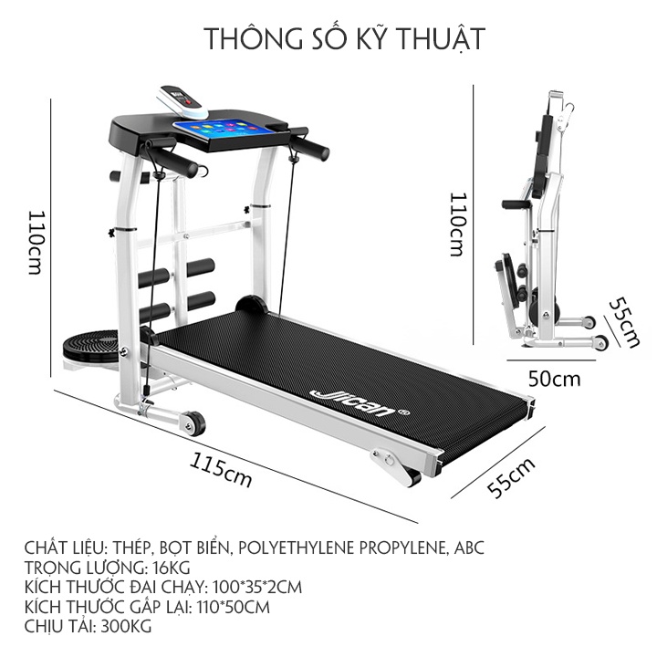 M&aacute;y chạy bộ tại nh&agrave; k&egrave;m b&agrave;n xoay h&ocirc;ng, m&aacute;y đi bộ mini đa chức năng Si&ecirc;u Hot