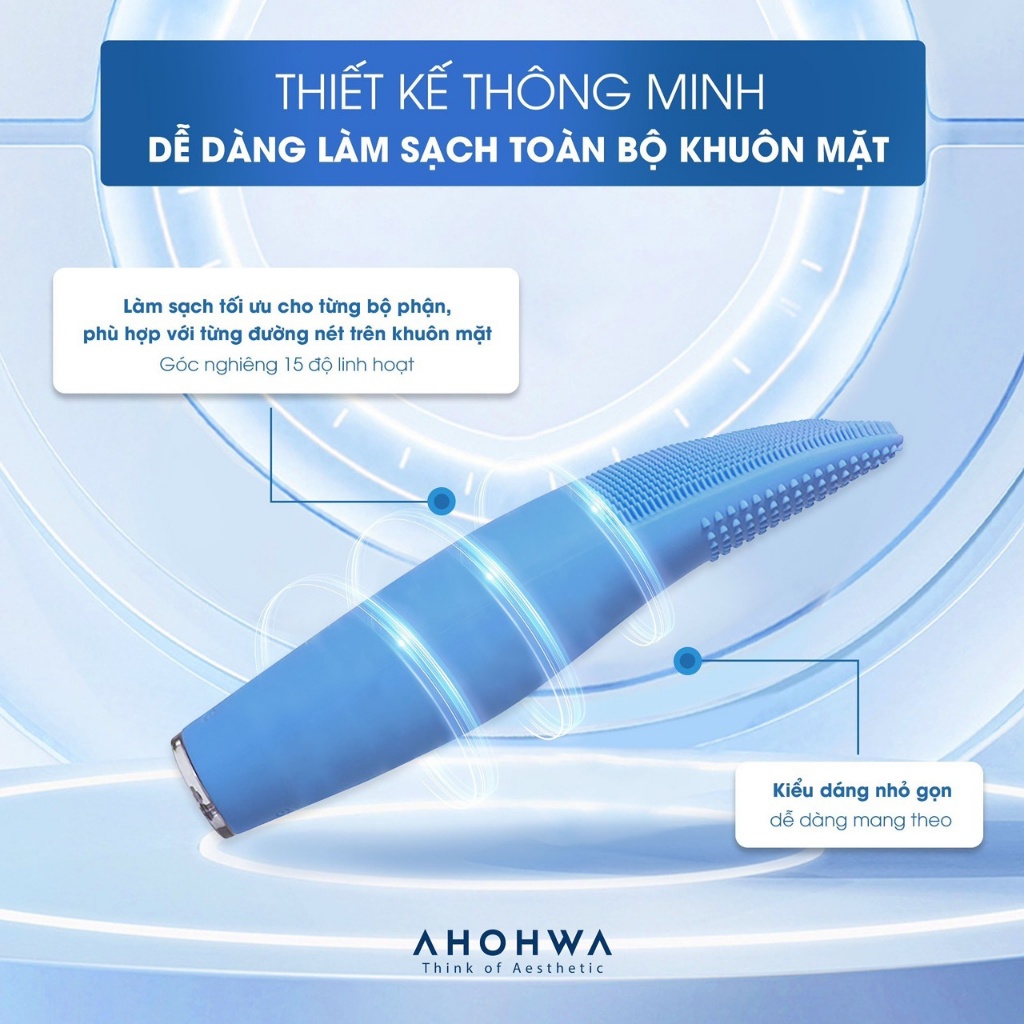 M&aacute;y rửa mặt rung s&oacute;ng &acirc;m Ahohwa SI&Ecirc;U HOT