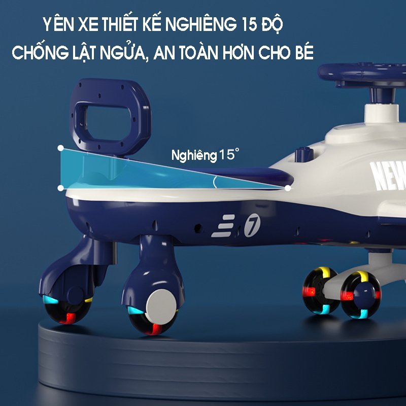 Xe lắc cho b&eacute; 1-3 tuổi xe ch&ograve;i ch&acirc;n thăng bằng m&ocirc; h&igrave;nh m&aacute;y bay c&oacute; nhạc chịu được trọng lượng 100kg