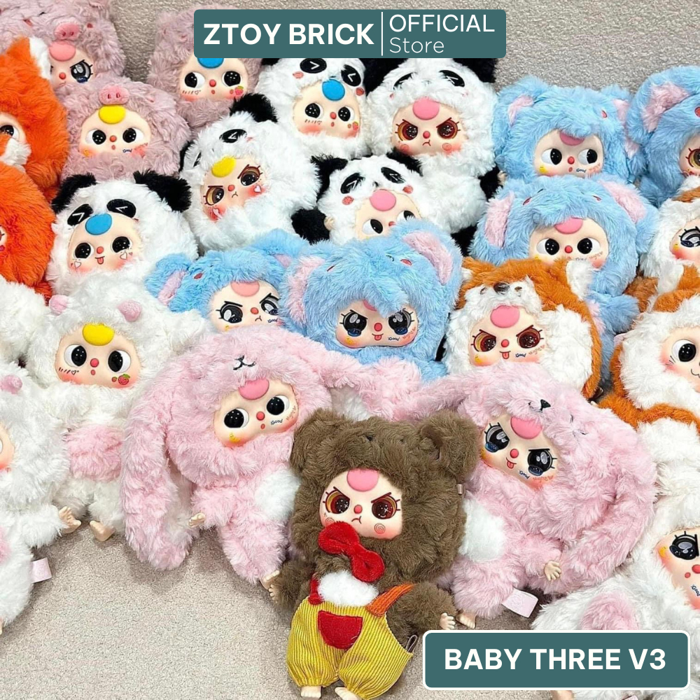 Baby Three V3 - Blind box - m&ocirc; h&igrave;nh cute - L&Agrave;M QU&Agrave; TẶNG , TRANG TR&Iacute; M&Oacute;C KH&Oacute;A ZTOY BRICK Hot